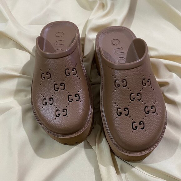 Gucci Brown Slide Sandals - Picture 8 of 10